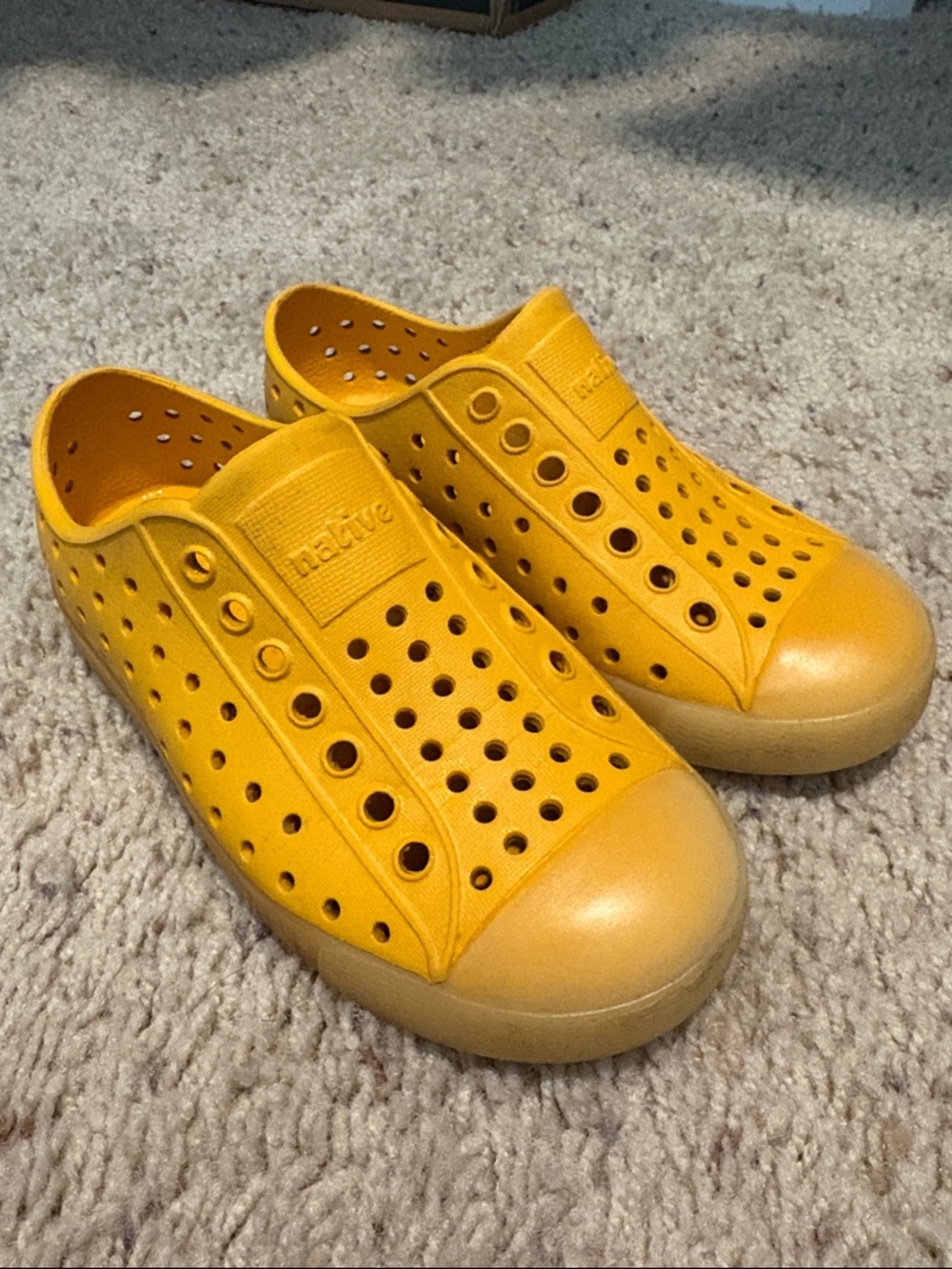 Native Kids Slip-On Water Shoes in Bright Yellow